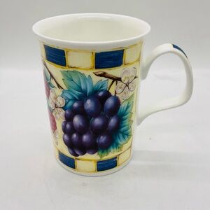VTG 1996 Coffee/Tea Mug By Elegance Fine Bone China Fruit Design Made In England